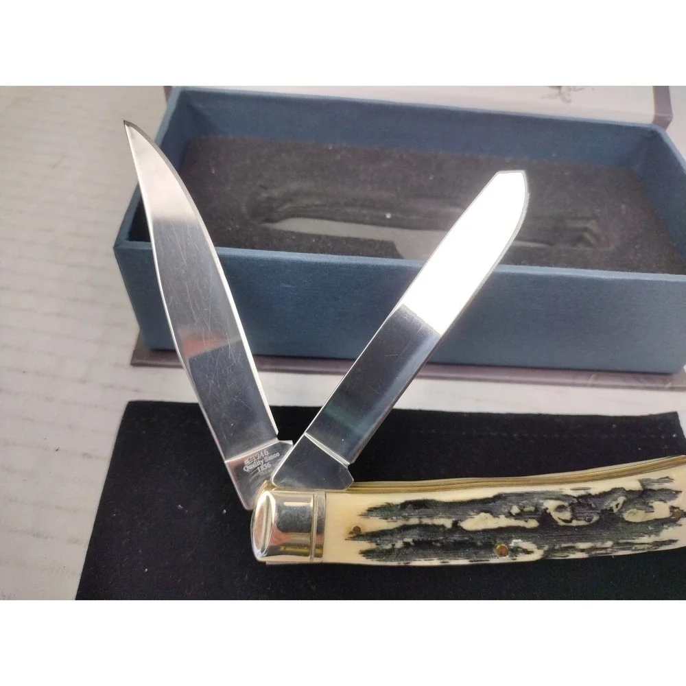 Colt 175th Anniversary CT246 Black Stag Series Knife W Bovine Bone Handle